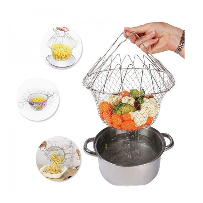 Sita pentru prajit, din inox, pentru cartofi prajiti sau paste, 24cm