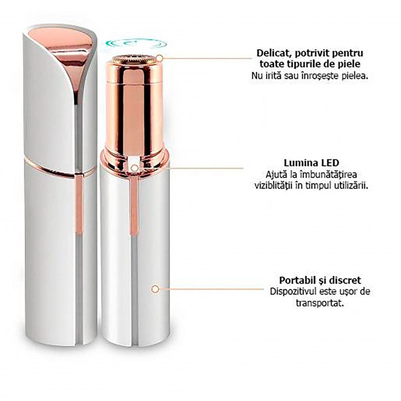 Epilator Facial, pentru femei hipoalergenic, cu Perie curatare cadou