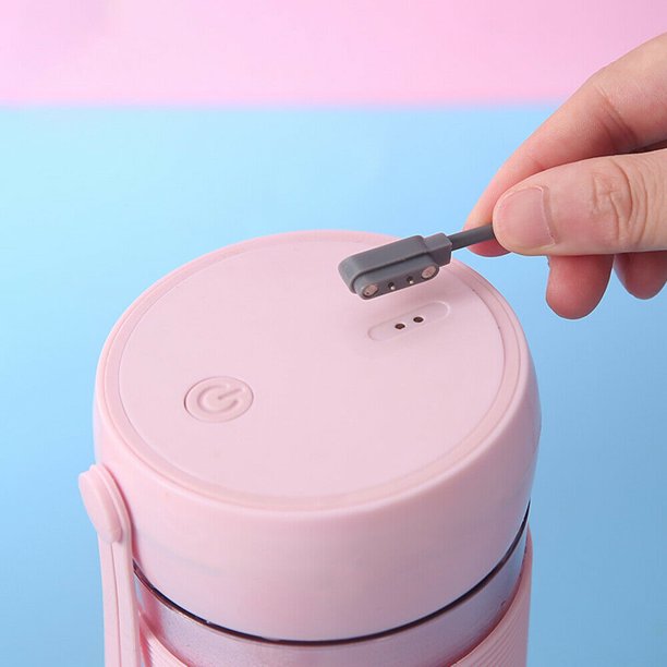 Mini blender electric NutriCup, portabil, pentru preparare sucuri si shake-uri sanatoase, incarcare USB, acumulator, 420 ml