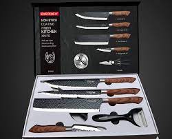 Set cutite bucatarie alcatuit din 6 piese, foarfeca, ascutitor, decojitor, otel inoxidabil