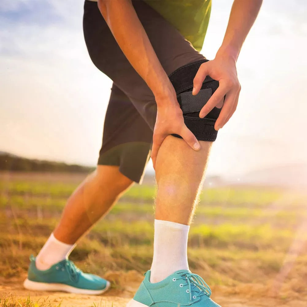 Orteza ajustabila cu rotula decupata, cu inel de gel, pentru sport si recuperare articulatii,postoperator unisize, 1 buc