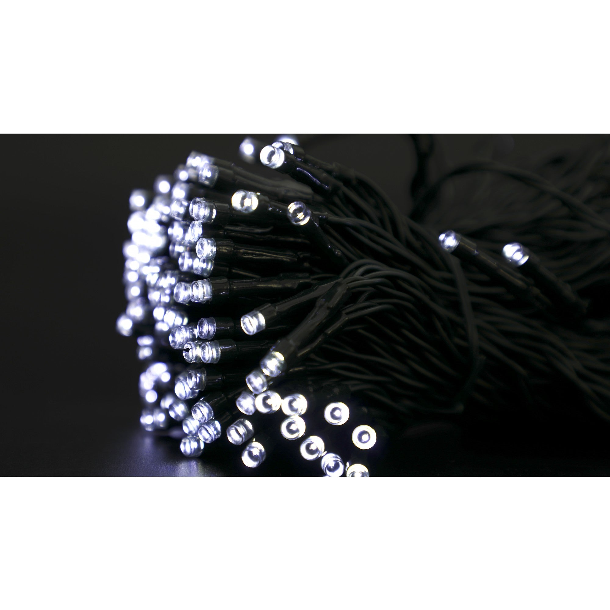 Instalatie Craciun 20M, 200 LED, alb rece, energie solara, interior/exterior