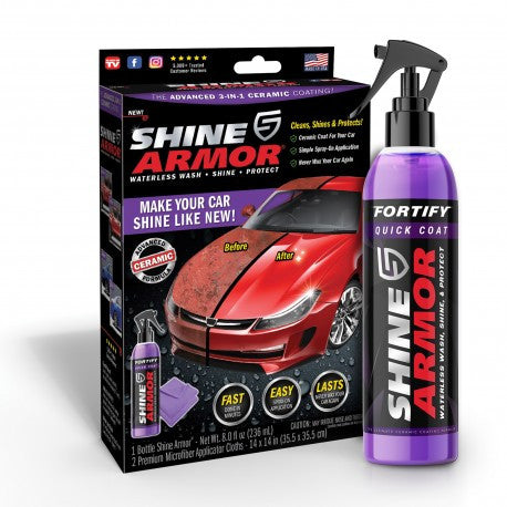 Kit ceara lichida Shine Armor Ceramic Wax, 100 ml + Laveta din microfibra