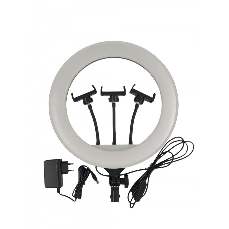 Lampa Circulara Ring Light 36cm/14 Inch, model C, USB, Telecomanda wifi Camera, 3 suport telefon, Profesionala Tiktok Youtube