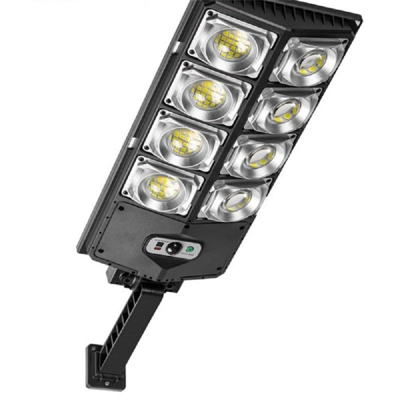 Lampa Exterior Solara, 8casete LED, 80W, IP65, Senzori Lumina/Miscare, Telecomanda, 3000mah, W789A-4