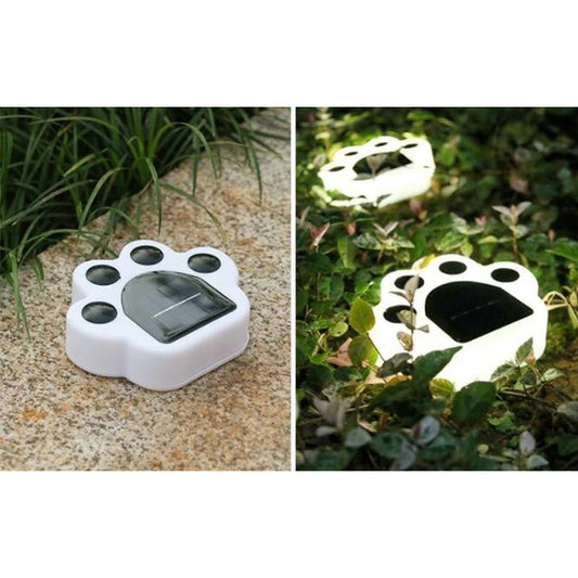 Lampa Solara LED, tip laba de urs, pentru gazon sau gradina, rezistenta la apa, alb rece