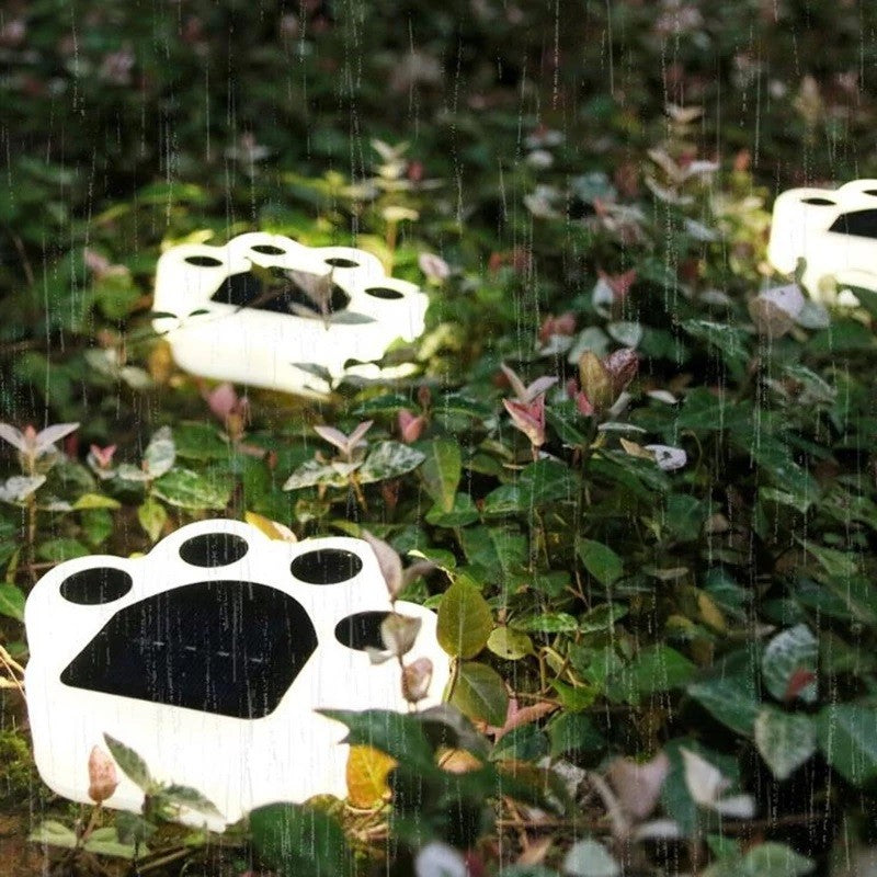 Lampa Solara LED, tip laba de urs, pentru gazon sau gradina, rezistenta la apa, alb rece
