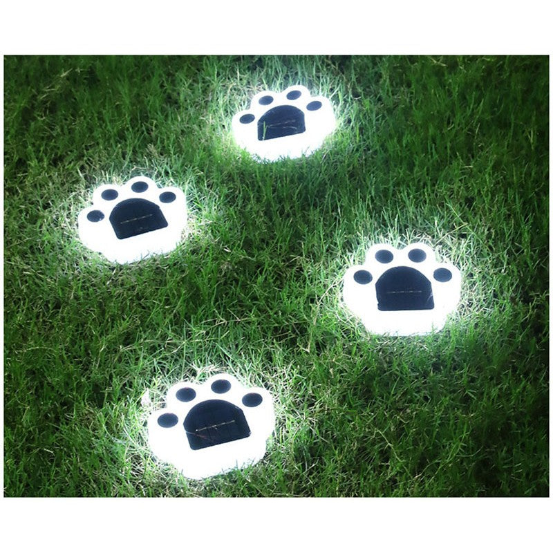 Lampa Solara LED, tip laba de urs, pentru gazon sau gradina, rezistenta la apa, alb rece