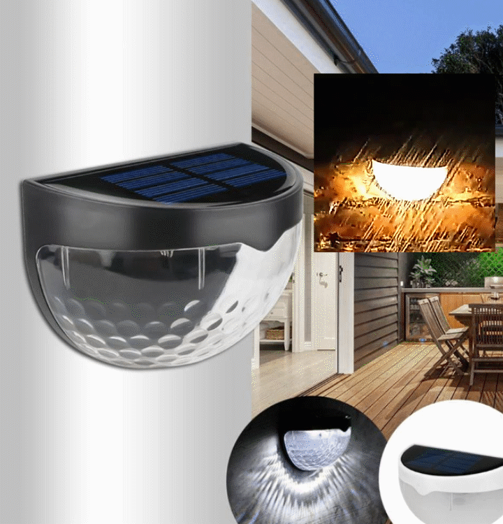 Set 2x Lampi solare de perete cu senzor lumina