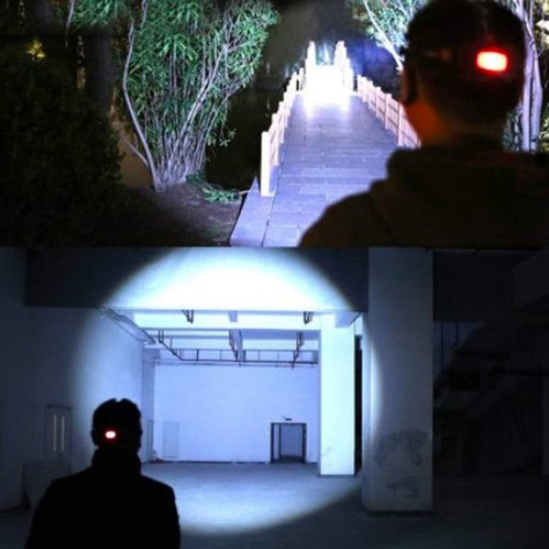 Lanterna de Cap cu 5 LED-uri, 30W, 8000 Lumeni, Zoom si Acumulatori Inclus