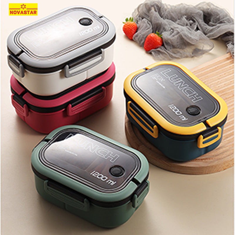 Set 3 caserole pentru mancare, 3 culori diferite, lingura inclusa