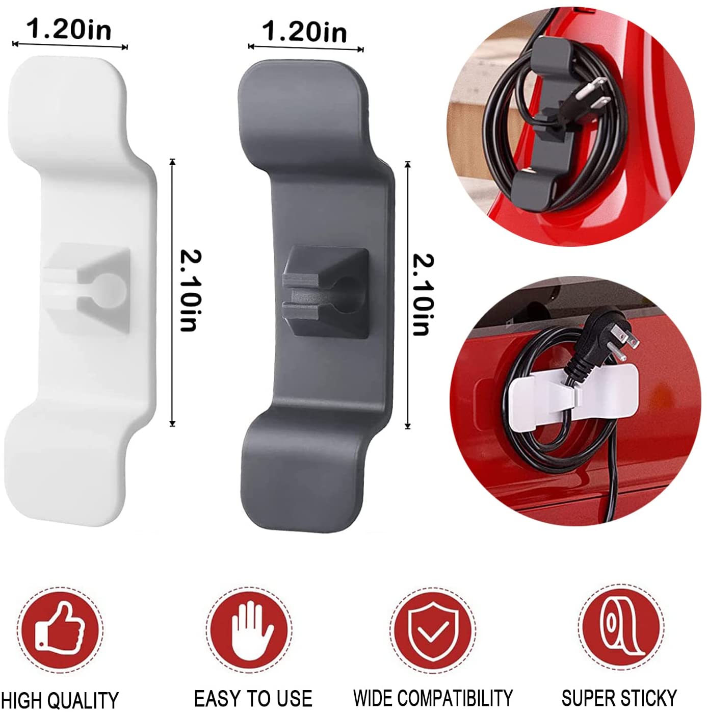 Set 6x Cleme organizatoare pentru cabluri