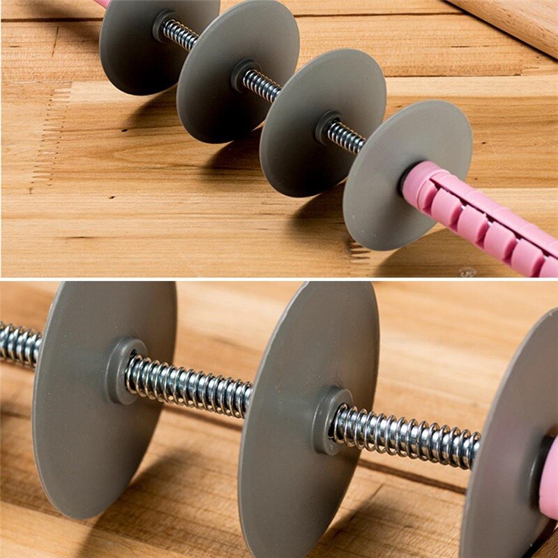 Set 2 instrumente pentru patiserie, tip rola, gri/roz