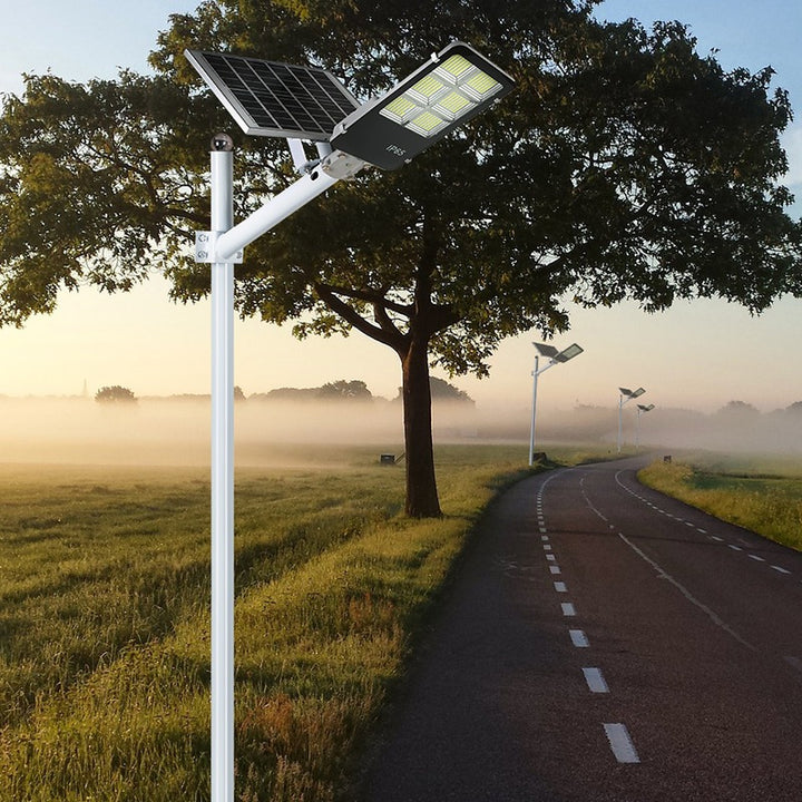 Lampa Incarcare Solara Jortan 200W/300W, Telecomanda, Suport Metalic Pentru Stalp