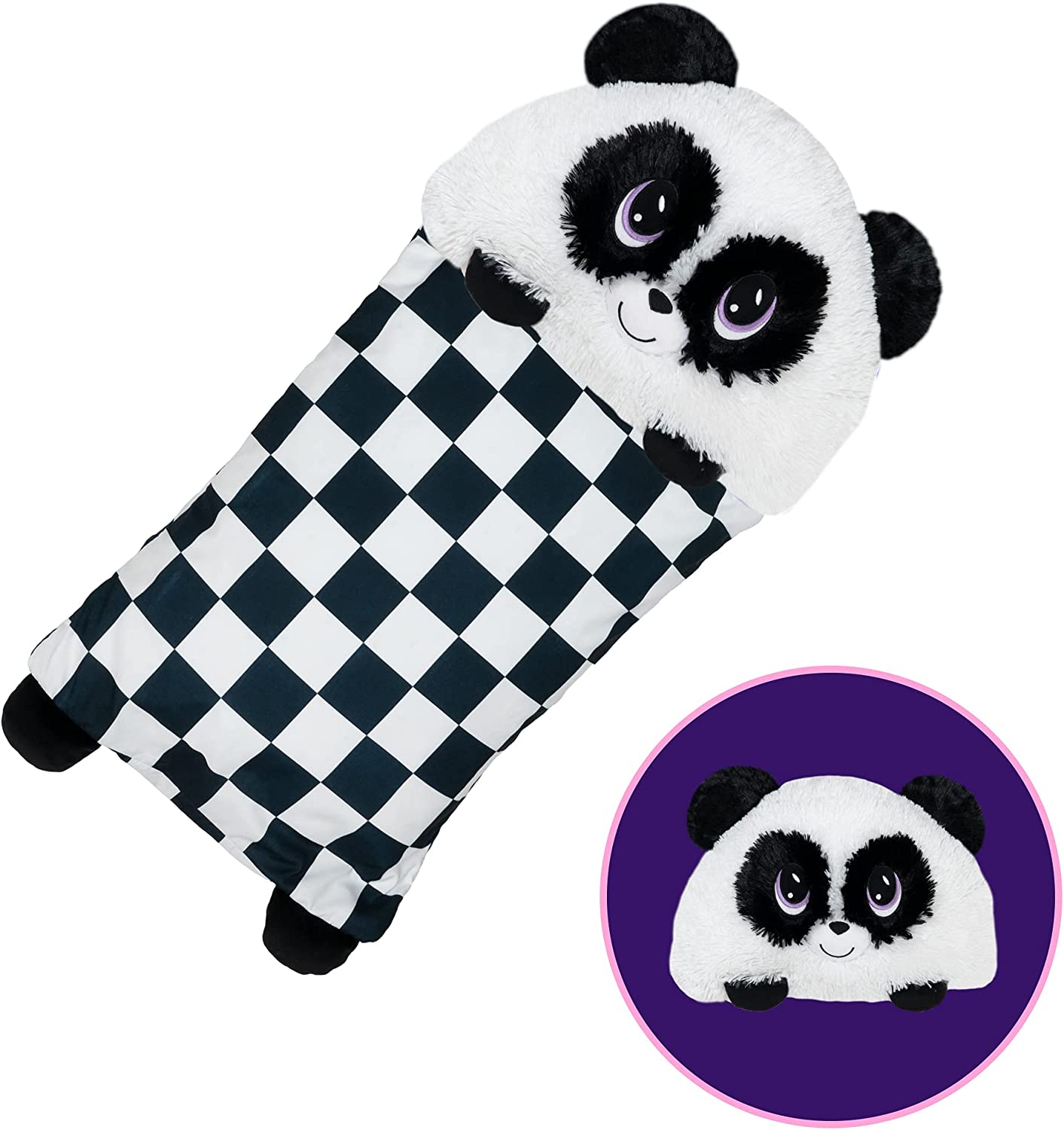 Fata de perna pentru copii, cu jucarie de plus detasabila, Fluff Pets, 50x66 cm