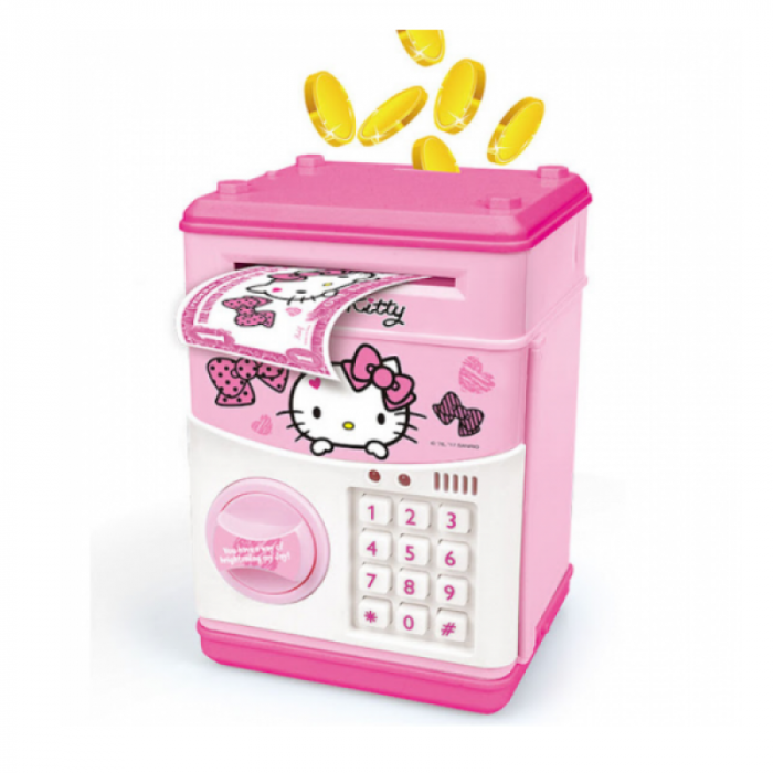 Pusculita interactiva pentru copii cu functie de seif si cod pin