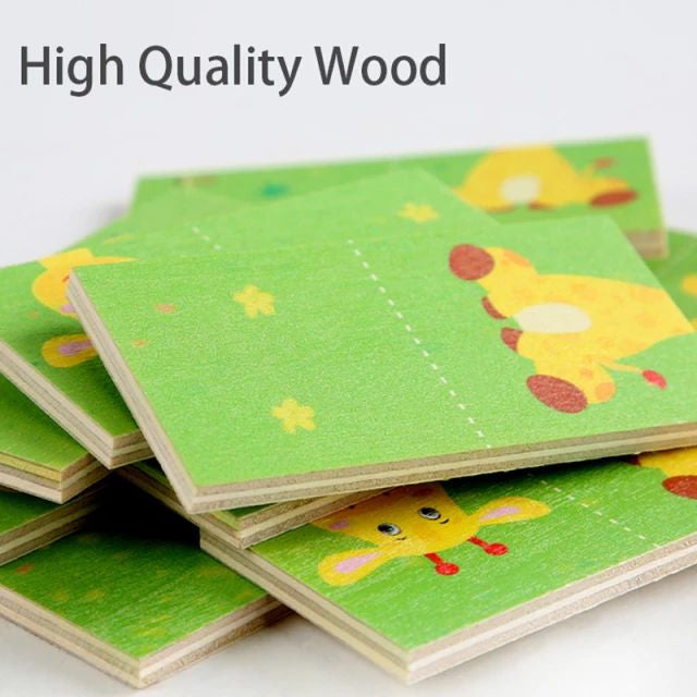 Joc Montessori de logica, Puzzle Girafa, din lemn