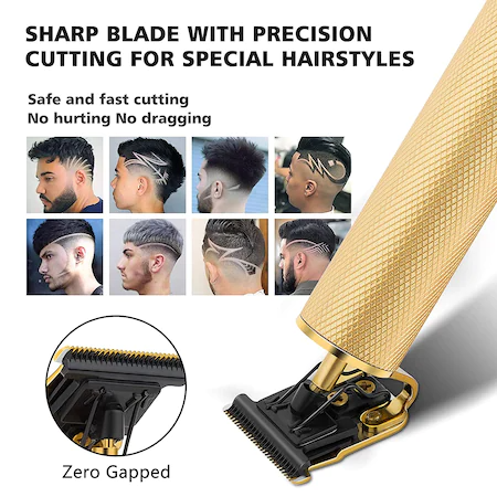 Masina De Tuns Profesionala, Pentru Barba, Contur, Fara Fir, Lame Inox Si Incarcare USB, 1.5mm, 3mm, 6mm, 9mm