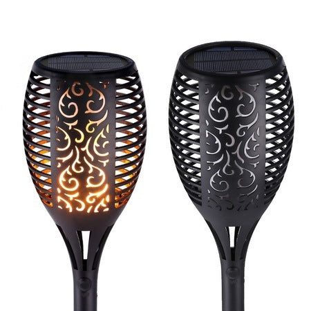 Torta LED cu panou solar, efect de flacara, design oriental