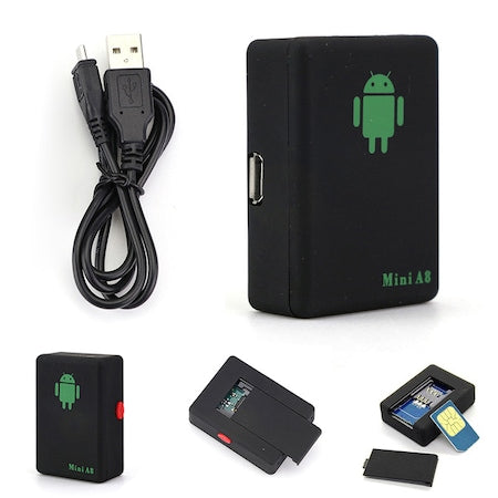 Mini dispozitiv de localizare GPS, ascultare in timp real, A8