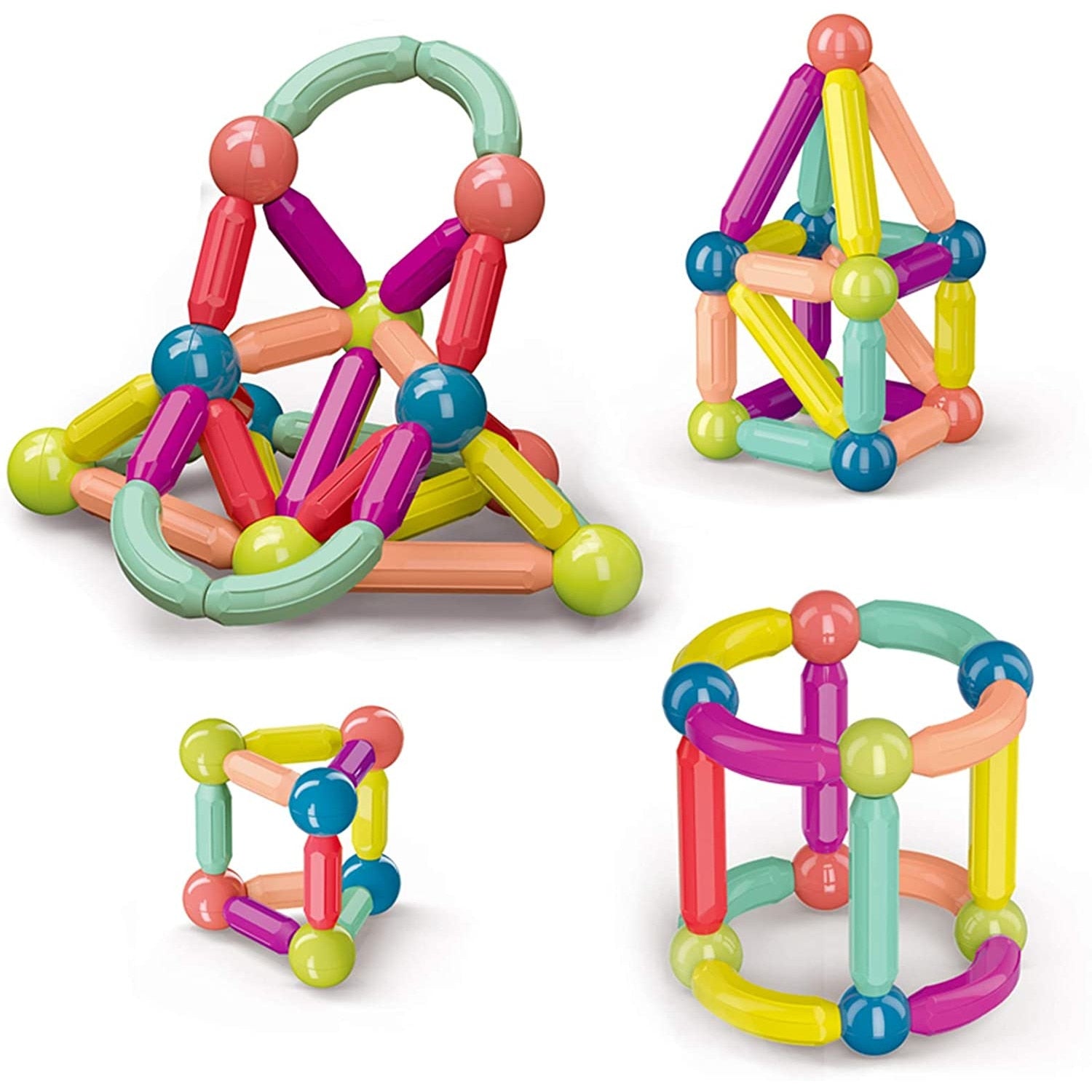 Set magnetic de constructie cu 26 de piese, educativ, pentru copii, +3 ani