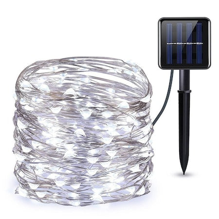 Instalatie solara,Ghirlanda solara, 300 LED,IP65, RGB/Alb,Alb cald,Multicolor- Lungime 30M