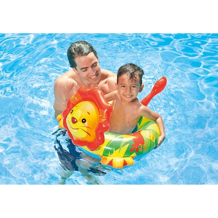 Colac gonflabil Intex pentru copii, Leu, 72 x 66 cm, Multicolor