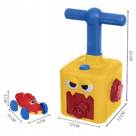 Set distractie cu 12 Baloane, Dispozitiv pentru Umflarea Baloanelor, 2 Masini, Multicolor