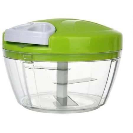 Tocator manual de legume cu 3 cutite, verde