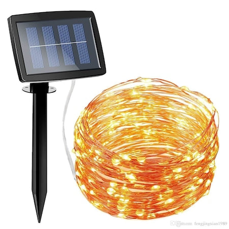 Instalatie solara,Ghirlanda solara, 300 LED,IP65, RGB/Alb,Alb cald,Multicolor- Lungime 30M