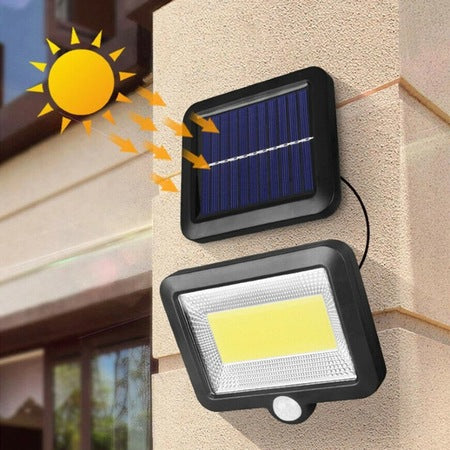 Lampa LED COB cu panou solar SL-F100, cu acumulator si telecomanda, negru
