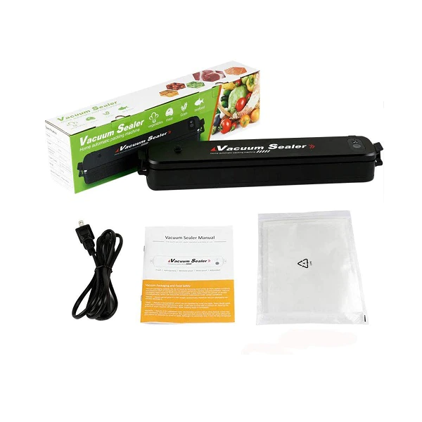 Aparat de sigilat si vidat Vacuum Sealer, 220V, 90W, negru+ 10 pungi vidat cadou