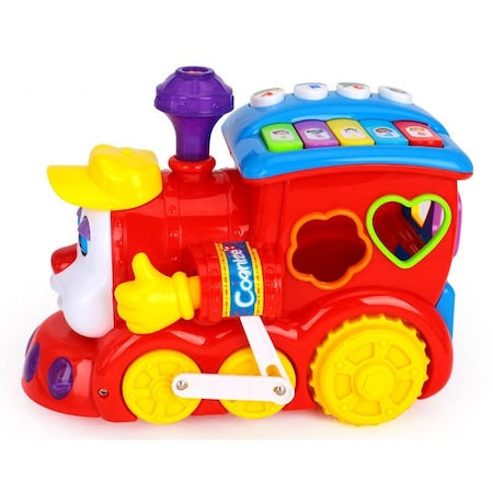 Jucarie interactiva Locomotiva cu sunete si lumini, +3 ani