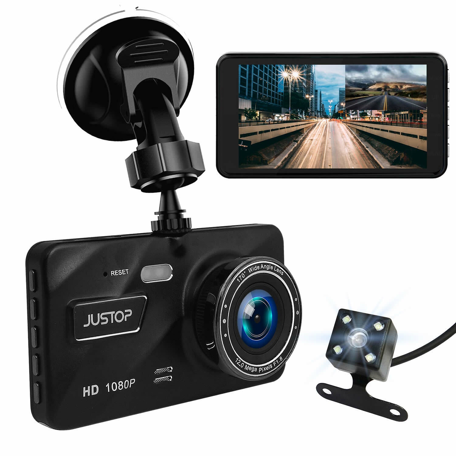 Camera auto 1080 Full HD, 3.0 inch, 170 grade, negru