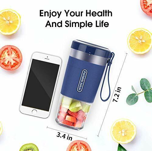 Mini blender electric NutriCup, portabil, pentru preparare sucuri si shake-uri sanatoase, incarcare USB, acumulator, 420 ml