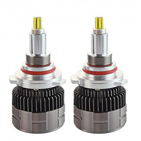 Set 2 LED-uri Auto 360, H7, 45W, 6000 Lumeni, 6500K, AUTO, 12-24 Volti, Gri/Rosu