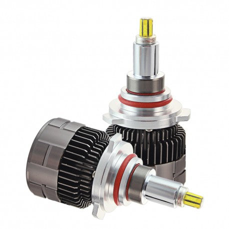 Set 2 LED-uri Auto 360, H7, 45W, 6000 Lumeni, 6500K, AUTO, 12-24 Volti, Gri/Rosu
