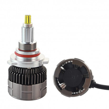 Set 2 LED-uri Auto 360, H7, 45W, 6000 Lumeni, 6500K, AUTO, 12-24 Volti, Gri/Rosu