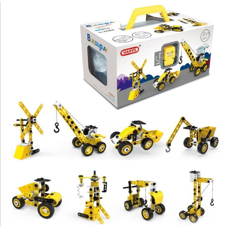 Set pentru construit masini, educativ si creativ, 100 piese