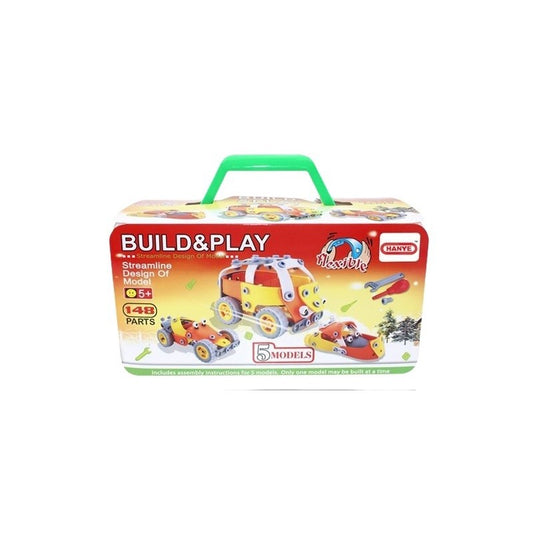Set pentru construit masini, educativ si creativ, 148 piese