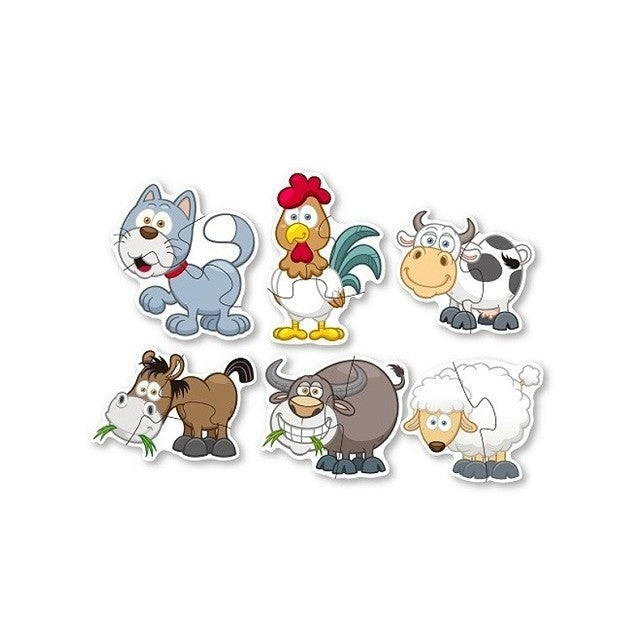 Set puzzle 6 animale, Ferma Animalelor, +3 ani