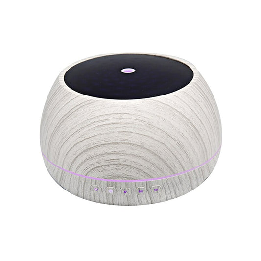 Umidificator/Difuzor aromaterapie cu ultrasunete, 1000 ml, 7 culori programabil, lemn alb/maro