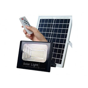 Proiector LED cu panou solar si telecomanda IP66, 10W/15W/25W/40W/50W/60W