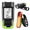 Vitezometru Digital cu lampa Fata + Spate si Claxon, waterproof, pentru bicicleta, model AVX-WT-BK-1718B-0