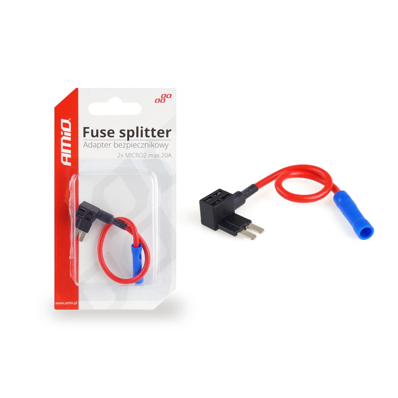Splitter adaptor siguranta suplimentara compatibil sigurante 2 x MICRO 2, max. 20A-0