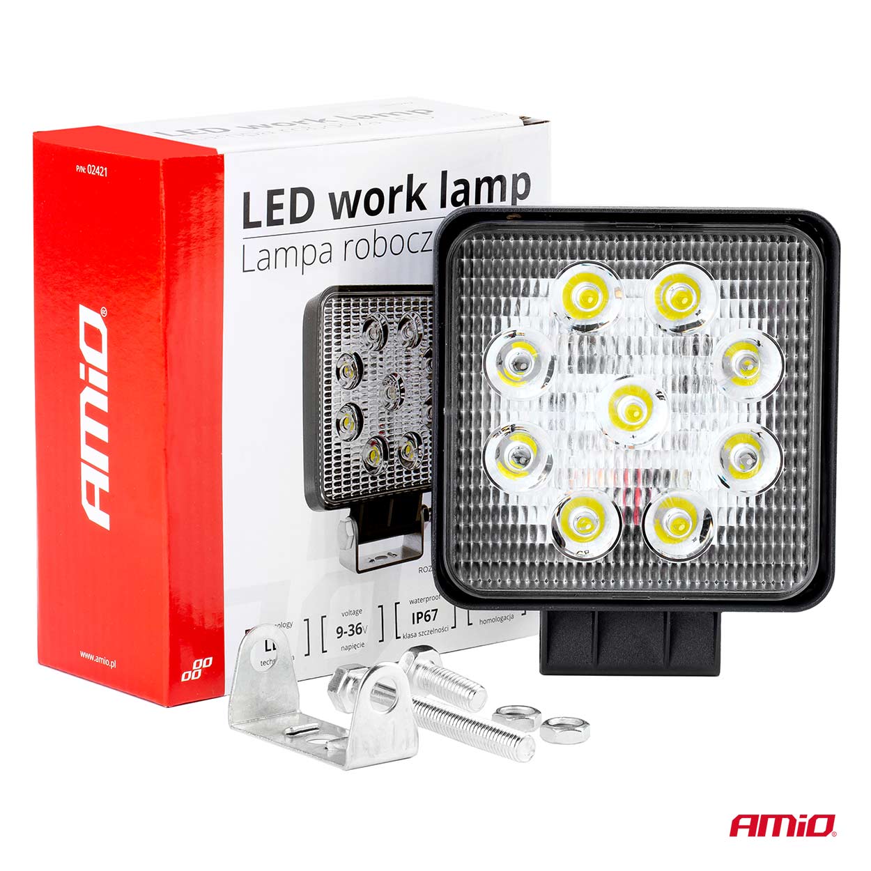 Proiector LED pentru Off-Road, ATV, SSV,  culoare 6500K, LED FLOOD,, tensiune 9 - 36V, dimensiune, 110 x 110 mm-8