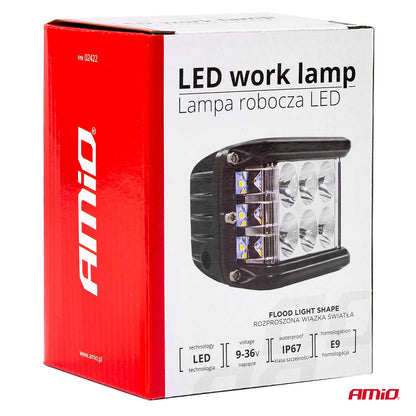 Proiector LED pentru Off-Road, ATV, SSV,  culoare 6500K, cu doua functii, tensiune 9 - 36V, dimensiune, 110 x 75 mm-9