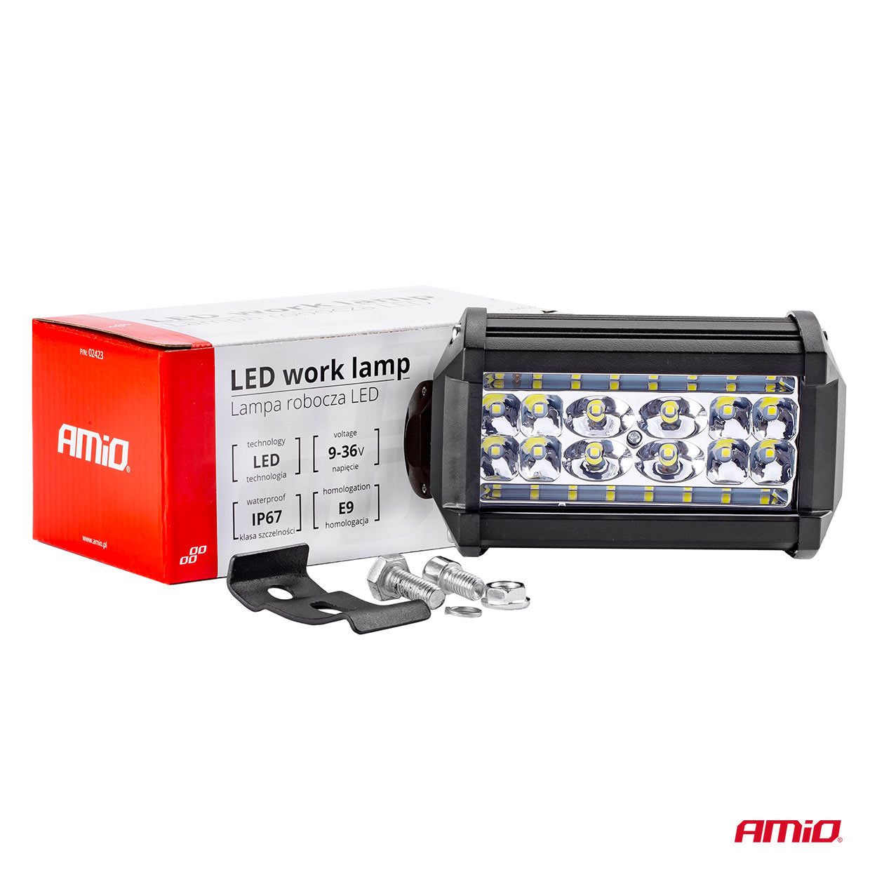 Proiector LED pentru Off-Road, ATV, SSV,  culoare 6500K, 28 LED-uri, tensiune 9 - 36V, dimensiune 136 x 80 mm-9
