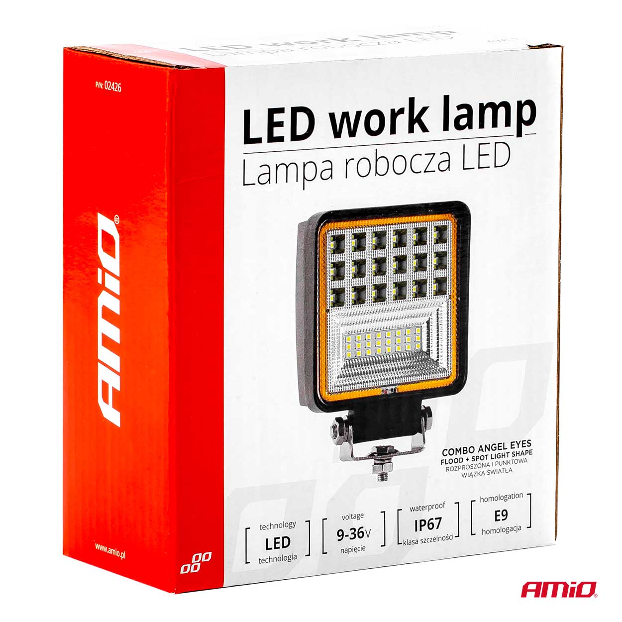 Proiector LED pentru Off-Road, ATV, SSV, cu functie de semnalizare, culoare 6500K, 3360 lm, tensiune 9 - 36V, dimensiuni 110 x 110 mm-11