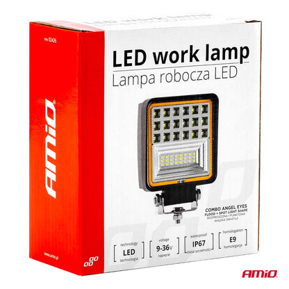 Proiector LED pentru Off-Road, ATV, SSV, cu functie de semnalizare, culoare 6500K, 3360 lm, tensiune 9 - 36V, dimensiuni 110 x 110 mm-11